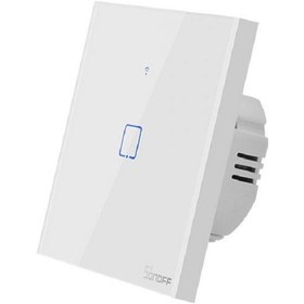 Resim Sonoff T0Eu1C Tek Kanal. Wifi Akıllı Ev Işık Anahtarları 