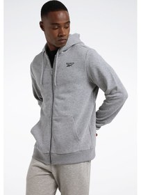 Resim Reebok Id French Terry Sl Logo F Gri Erkek Eşofman Üstü Gri 