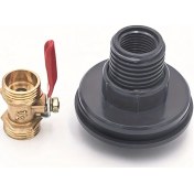 Resim Xuweiwei 1 Set Pvc Dirsek Bağlantı Adaptörü, Pirinç Vana Ve Hortum Kelepçesi Seti 