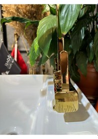 Resim İsaoğlu Yapı Gold Arıtmalı Mutfak Bataryası Premium Kare Armatür Arıtmalı Evye Musluğu Gold 