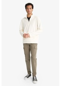 Resim Defacto Regular Fit Beli Bağcıklı Kargo Cepli Jogger Pantolon F4681ax25aukh401 Haki 