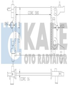 Resim KALE 355200 Su Radyator (Opel: Astra J 1.6 2009-2015 /Chevrolet: Cruze 1.8 09- (At) 1300300 (WE359826) 