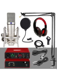Resim Midex Special Paket-1 Stüdyo Ekipmanları Ses Kartı CX1 Mikrofon Kulaklık Stand 