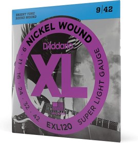 Resim Daddario Exl120 Elektro Gitar Tel Seti, Xl, 9-42, Nickel Wound, Su 