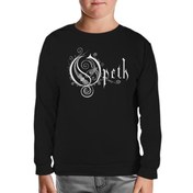 Resim Opeth Logo Siyah Çocuk Sweatshirt 