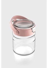 Resim Renga Mono 900 Ml Pembe Kapaklı Cam Kavanoz 131064 Pembe 
