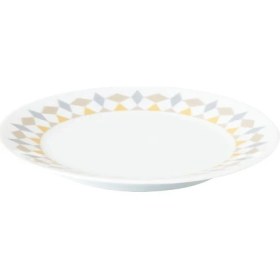 Resim Tabak, Beyaz-Çok Renkli Desenli, 20 cm 