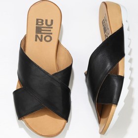 Resim Bueno Shoes Siyah Deri Kadın Düz Terlik 01ws0502 