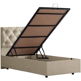 Resim Setaymobilya Baza, Tek Kişilik Eylül Baza + Başlık Seti, Krem 