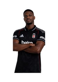 Resim Beşiktaş Lisanslı Adidas Forma Lazer Kutulu Kişiye Özel Forma Siyah-beyaz 