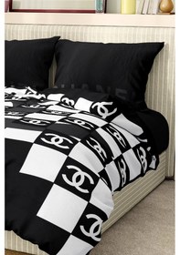 Resim Marka Nevresim Takımı Çift Kişilik Pamuklu Saten Kumaş 6 Parça 3d Dijital Baskı Duvet Cover Set Model No:39 Renkli 