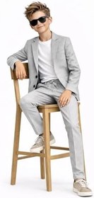 Resim Erkek Çocuk Modern Casual Slim Fit Takım Elbise Ak2850 