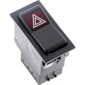 Resim Universal Sinyal Flaşör Düğmesi Anahtarı 7 Pin Rocker Switch 1695209M1 - Ampullü 12V 