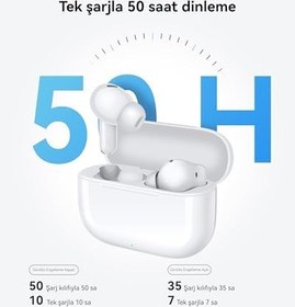 Resim HUAWEI FreeBuds SE 4 ANC, Kablosuz Kulaklık, 50 Saat Uzun Pil Ömrü, Yolculuk ve Ofis İçin Çok Modlu Aktif Gürültü Engelleme, 4,3 g Ultra Hafif Kulaklık, Bluetooth 5.4, Net Görüşmeler, IP54, Beyaz 