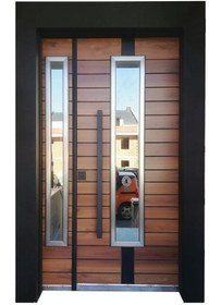 Resim Çelik Kapı Modelleri Saruhan Camlı Düz Model Bina Kapısı Sağ 