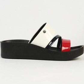 Resim Pierre Cardin Kırmızı Dolgu Topuk Günlük Kadın Terlik 7497 Kırmızı - Beyaz 