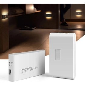 Resim 2 Adet Sensörlü Led Aplik Mıknatıslı Şarjlı İki Yönlü Hero Led Beril Koridor Merdiven Aydınlatma Beyaz 