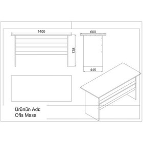 Resim Robinhome Robin Home Verona Ab Ofis Büro Masa Takımı Beyaz 