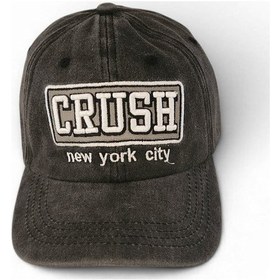 Resim Hedea Unisex Vintage Eskitme Beyzbol Şapkası Crush Nakışlı Ayarlanabilir Siyah Pamuklu Cap 