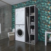Resim Kenzlife çamaşır-kurutma makinesi dolabı alyusha gri 180*120*60 banyo kapaksız arkalıksız 