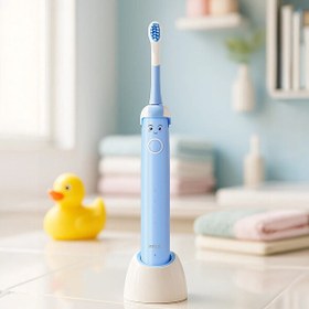 Resim Mioji Oral B2 Kids Care Şarj Edilebilir Diş Fırçası Mavi - 4 Adet Fırça Başlık 