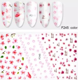 Resim 3D Yapışkan Tırnak Stıcker Tırnak Dövme Tırnak Tatto F245 
