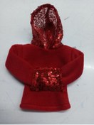 Resim MİRMERRY Kırmızı Payetli Polar Sweatshirt vites kılıfı 
