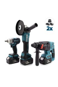 Resim Saatistan Üçlü Set 2B1Ş: Şarjlı Spral, Sıkma ve Hilti Uygulama Araçları 