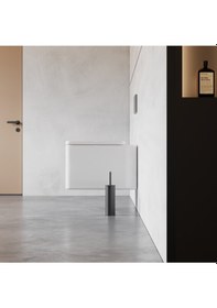 Resim Zift Unique Paslanmaz Çelik Mat Siyah Wc Fırçası, 304 Kalite Tuvalet Fırçası, Yıkanabilir Ömür Boyu Kullan Siyah 