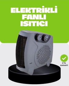 Resim Güvenli Elektrikli Fanlı Isıtıcı Termostatlı Hızlı Isıtma 