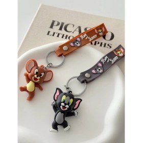 Resim 2'li Tom & Jerry Anahtarlık ve Çanta Aksesuarı 3D 