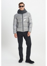 Resim AC&Co / Altınyıldız Classics Erkek Antrasıt Standart Fit Soğuk Geçirmez Casual Mont 