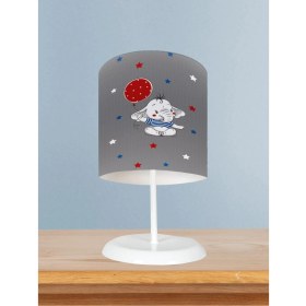 Resim Bebek ve Çocuk Odası Filli Kırmızı Balon Desenli Abajur 