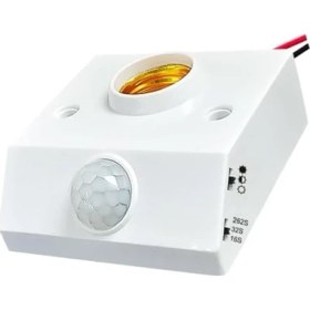 Resim 28249 DY-102 Abs 360 Pır Hareket Sensörlü E27 Duy Aparatı Merdivenler, Koridorlar, Balkonlar, Garaj, Bodrum, Teras, Avlu Vb. Kompakt Tasarımı Sayesinde Göze Batmaz ve Işlevselliği Ön Plandadı 