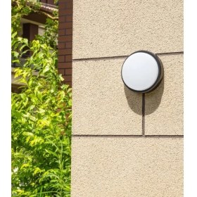 Resim Hype Store 15W Artos Siyah LED Nem Su Geçirmez Banyo Bahçe Balkon Modern Tavan Duvar Lambası Beyaz Işık 6500K I 