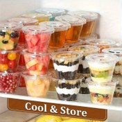 Resim 50'li Paket Şeffaf Plastik Bardaklar Kapaklı - BPA'sız, Kurşunsuz, Sadece Elde Yıkanır - Soğuk İçecekler, Buzlu Kahve, Smoothie için Uygun - Düğünler, Doğum Günleri, Sevgililer Günü, Seyahat, Aile Toplantıları için İdeal 