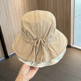 Resim Kadınlar için Yazlık Kore Tarzı Kelebek Düğümlü Güneşten Koruyucu Bucket Şapka, Pamuklu Kumaş, Elde Yıkanabilir, Tatil Temalı, Sevgililer Günü İçin Uygun, Esnek Olmayan Güneşlik Seyahat Şapkası 