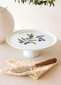 Resim The Mia Olivos Ayaklı Servis Tabağı 10x30 Cm Çok Renkli 