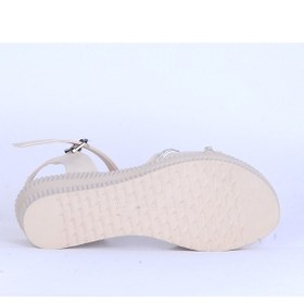 Resim Moda Ayakkabı 149 Ortopedik Kadın 7cm Sandalet Ayakkabı Krem 