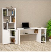 Resim Kalenderdekor1 Kalender Dekor Avel Mayra 145 Cm Çalışma Masası Takımı Avlm01 Beyaz 