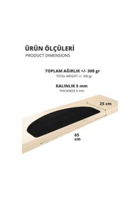 Resim Yarım Ay Bukle Halıdan Ekonomik Basamak Ve Merdiven Paspası - Siyah / Adet Olarak Satılır Null 