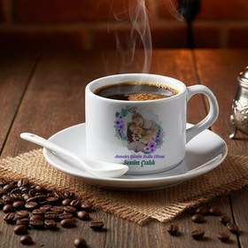 Resim Anneye Hediye Fotoğraflı Nescafe Fincanı 