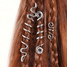 Resim 3 Adet Vintage Alaşımlı Yılan Saç Aksesuarları, U Şeklinde Toka, Bükülmüş Saç Tokaları, Unisex, Zarif Retro Stil, Günlük Giyim İçin Mükemmel, Anne, Arkadaş, Öğretmen, Cadılar Bayramı İçin Hediye, Düz Renk 