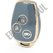 Resim EBG İSTANBUL Renault Clio Iıı Trafic Master Kangoo Twingo Modus Çapraz 3 Buton KILIFI GRİ GOLD LÜKS 