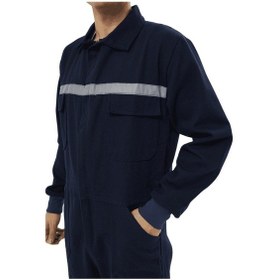 Resim Kant 16/12 Gabardin Kumaş Bütün Kollu Tulum Lacivert Çok Renkli 
