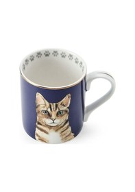 Resim Mikasa Fine China 280 Ml Düz Taraflı Kupa Kedi Mavi 