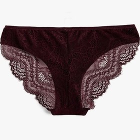Resim Koton Brazilian Dantelli Külot Pamuklu Kahverengi 5wlk30081mk Kahve 