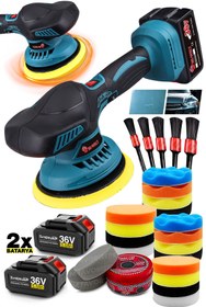 Resim PROXTECH Orbital Kablosuz Akülü Lityum 2x Batarya 6 Devir Ayarlı Detay Pasta Cila Zımpara Polisaj Makinesi 