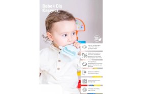 Resim Mavi Bebek Silikon Diş Kaşıyıcı 