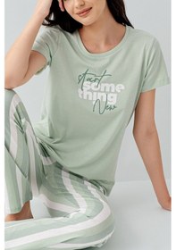 Resim Arnetta Kadın Yeşil Pijama Takım Ar3588-s-v1 Yeşil 